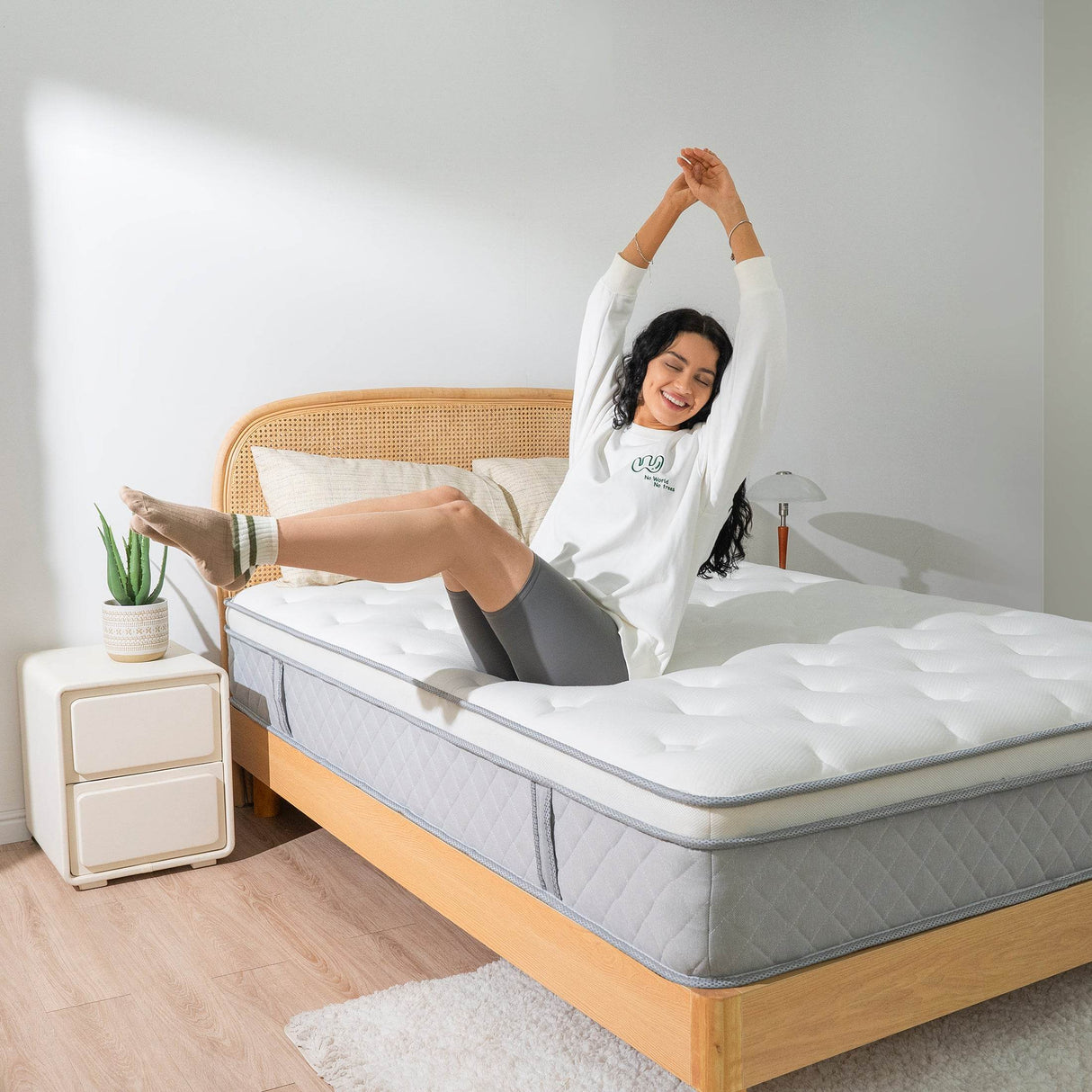 Medium 14-Inch Cooling Gel Memory Foam Hybrid Mattress - Omega Lifestyles