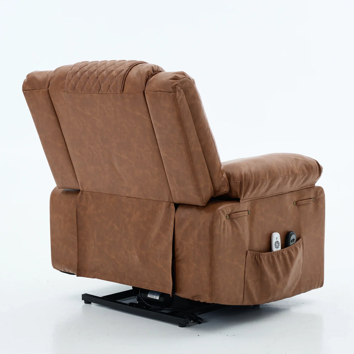 Medium-Firm PU Leather Remote-Controlled Heating Massage Recliner - Omega Lifestyles