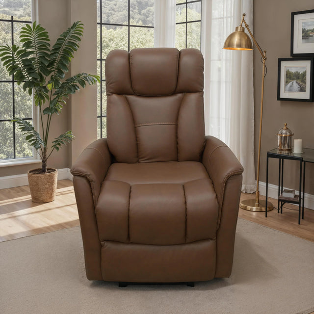 Power Recliner With Manual Adjustable Headrest And Power Footrest - Omega Lifestyles