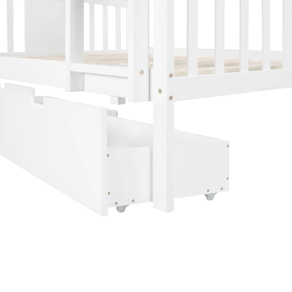 Full Over Full Solid Wood Bunk Bed With Drawers - Omega Lifestyles