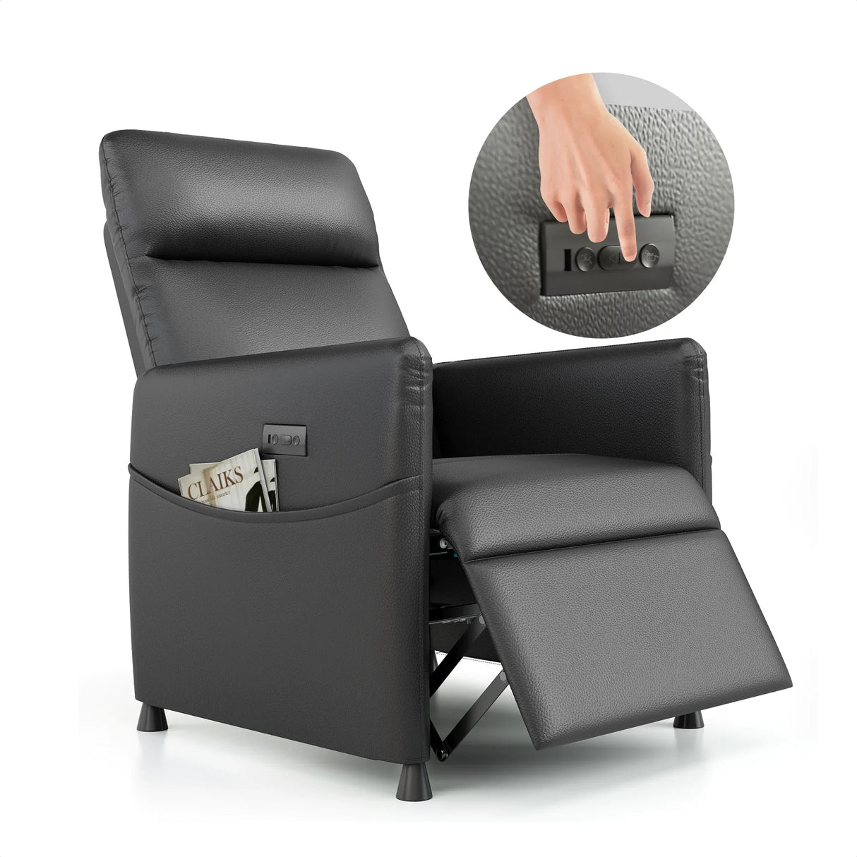 Modern Soft Faux Leather Power Recliner Chair - Omega Lifestyles