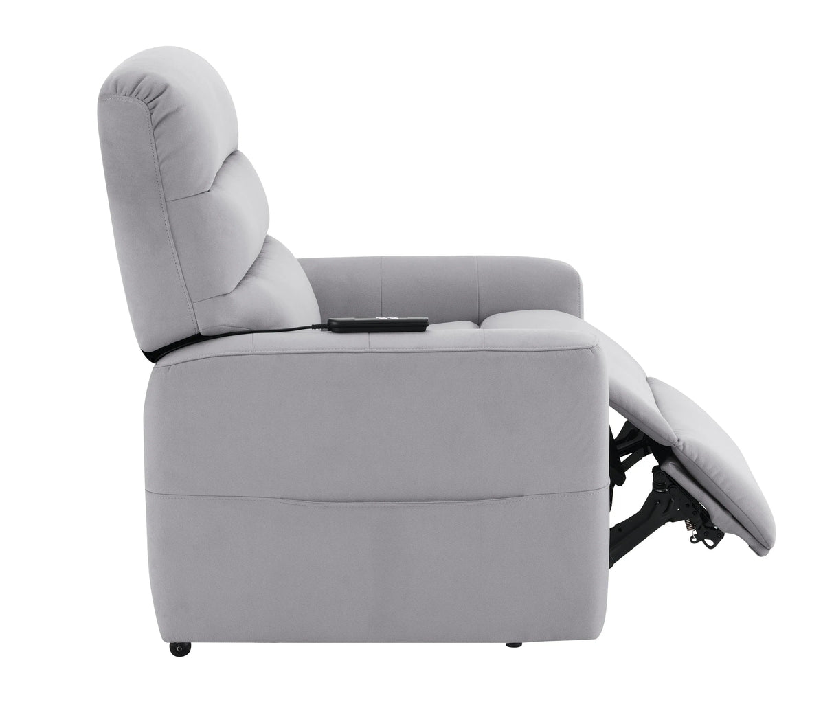 Power Motion Gray Faux Leather Reclining Massage Chair - Omega Lifestyles