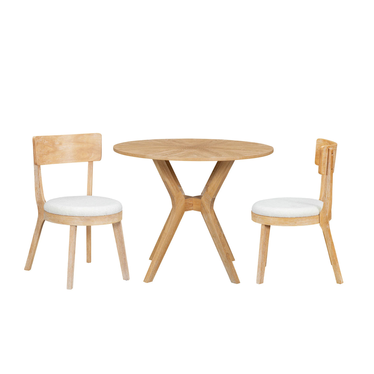 Mid-Century Modern Round Dining Table Set With Chairs - Omega Lifestyles