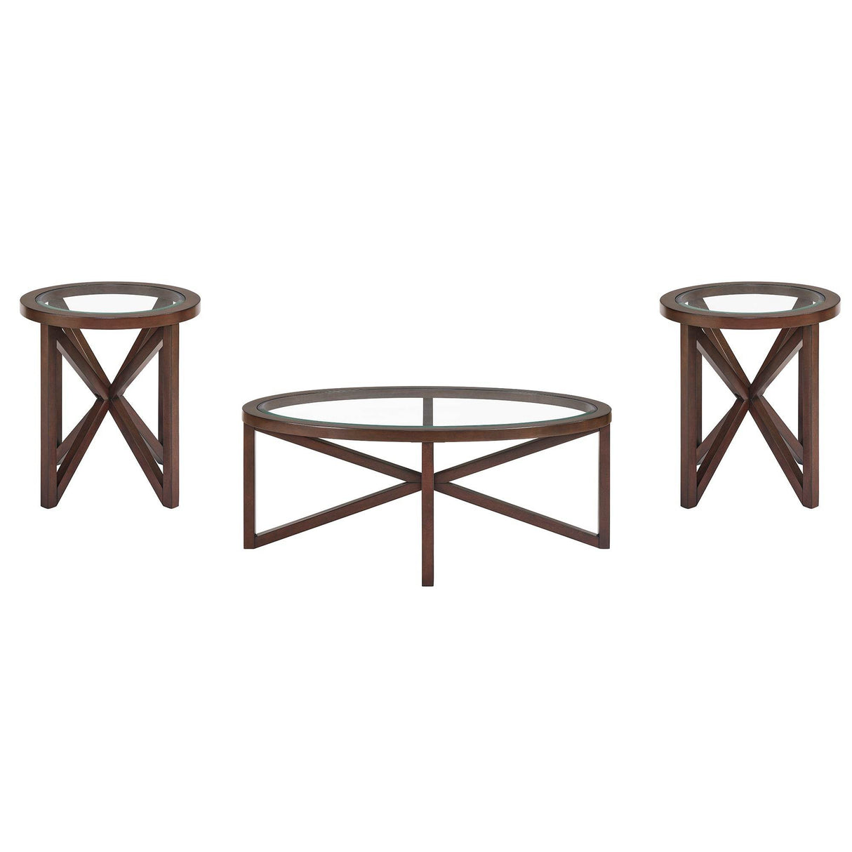 Modern Round Tempered Glass Top Coffee Table - Sleep Galleria