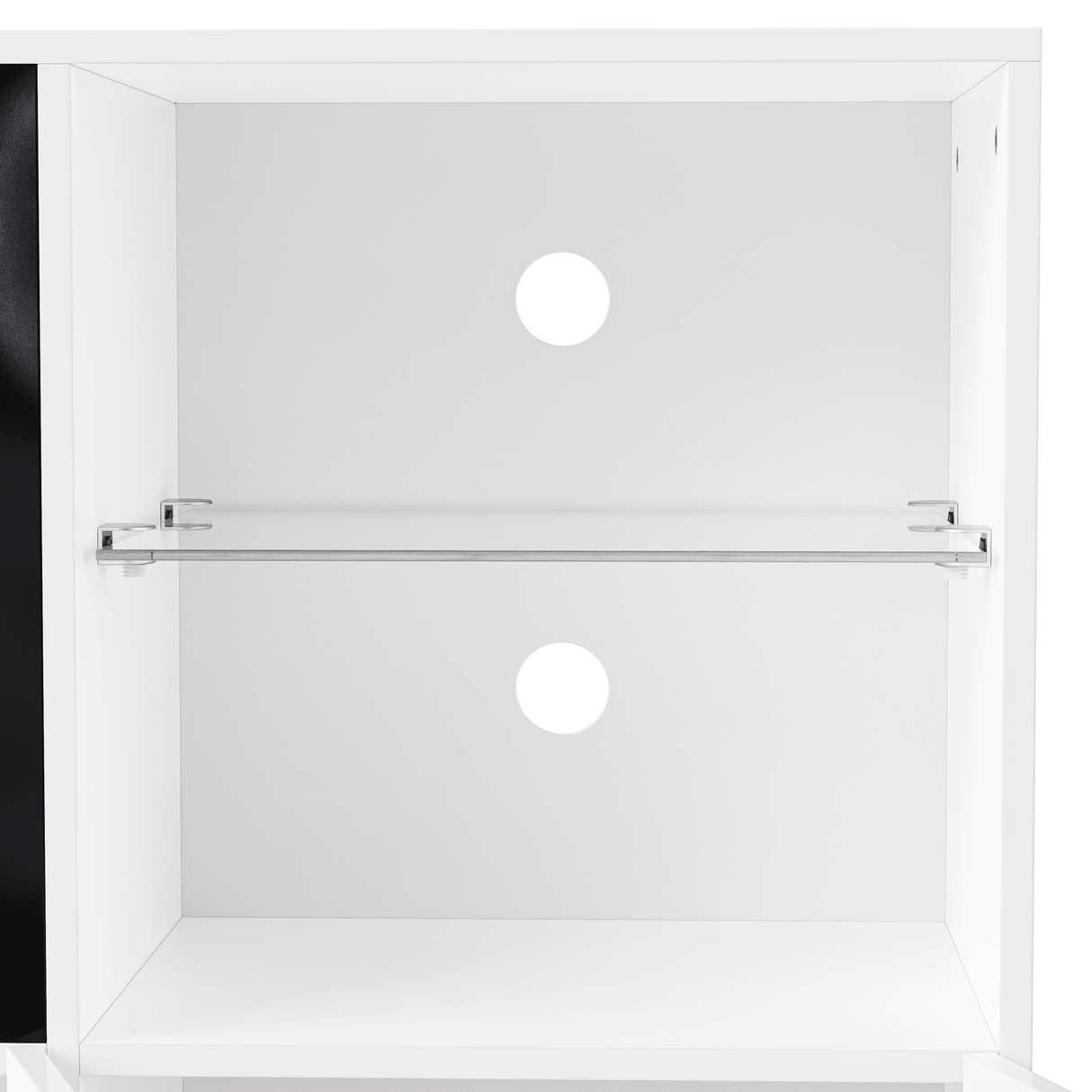 High Gloss White MDF TV Stand With LED Lights - Sleep Galleria