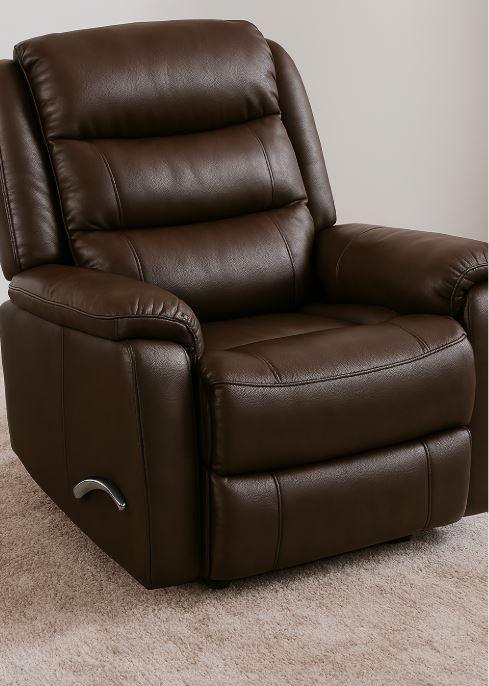 Manual Swivel Top Grain Leather Recliner Chair - Omega Lifestyles