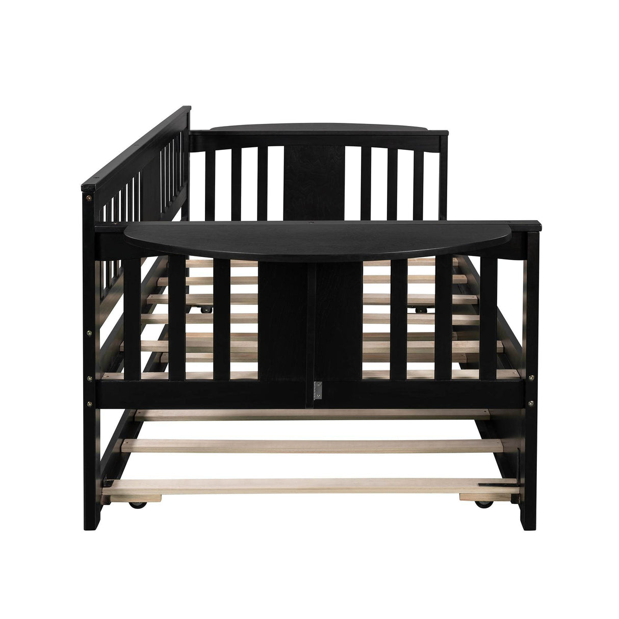 Twin Solid Wood Daybed With Trundle Espresso - Omega Lifestyles