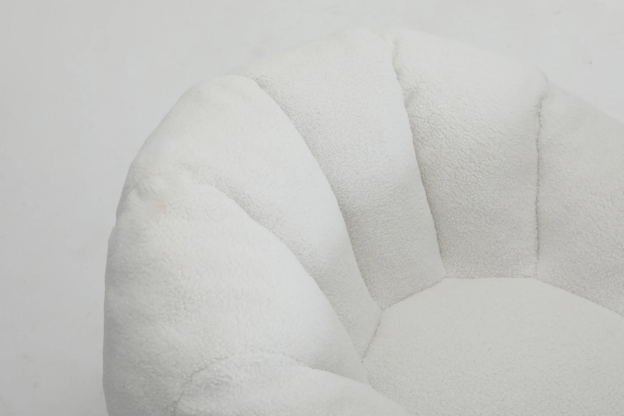 Plush Teddy Foam Bean Bag Chair With Armrests - Omega Lifestyles