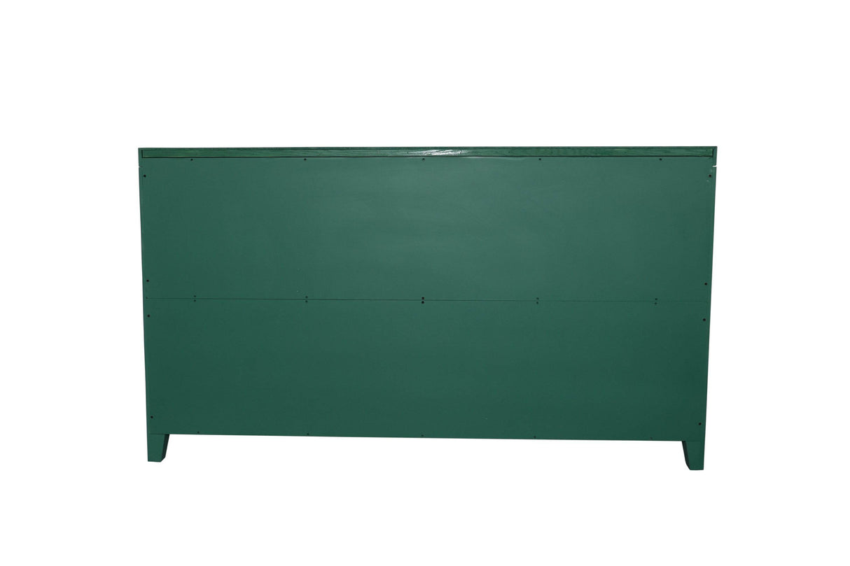 Vintage Green Accent MDF Cabinet With 4 Doors - Sleep Galleria