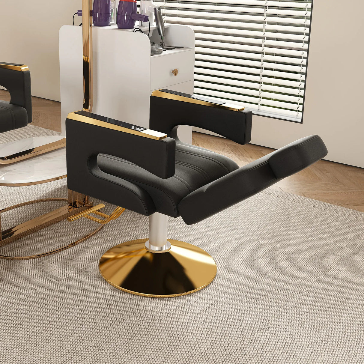 Professional Hydraulic Reclining PU Leather Barber Chair - Omega Lifestyles