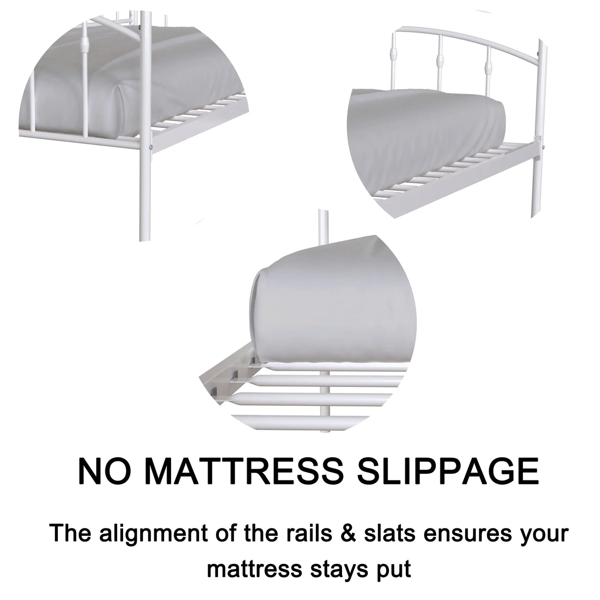 Twin Metal Daybed With Trundle White Bedroom Frame - Omega Lifestyles