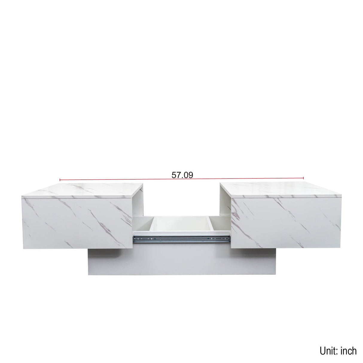 Extendable Sliding Top Coffee Table With Hidden Storage - Sleep Galleria