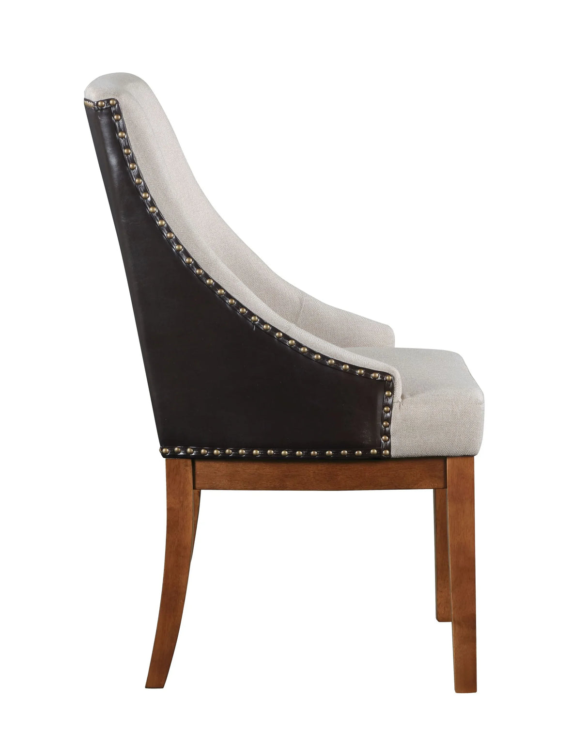 Set Of 2 Brown Two-Tone Upholstered Side Chairs - Omega Lifestyles