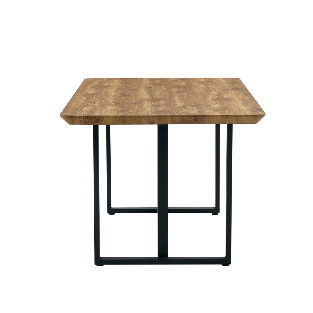 Wood-Textured MDF Dining Table Set With 4 Fabric Chairs - Omega Lifestyles