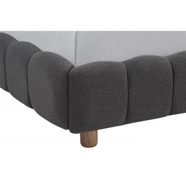 Contemporary Fabric Upholstered Queen Platform Bed Frame - Omega Lifestyles