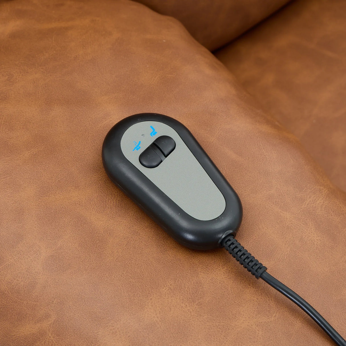 Medium-Firm PU Leather Remote-Controlled Heating Massage Recliner - Omega Lifestyles