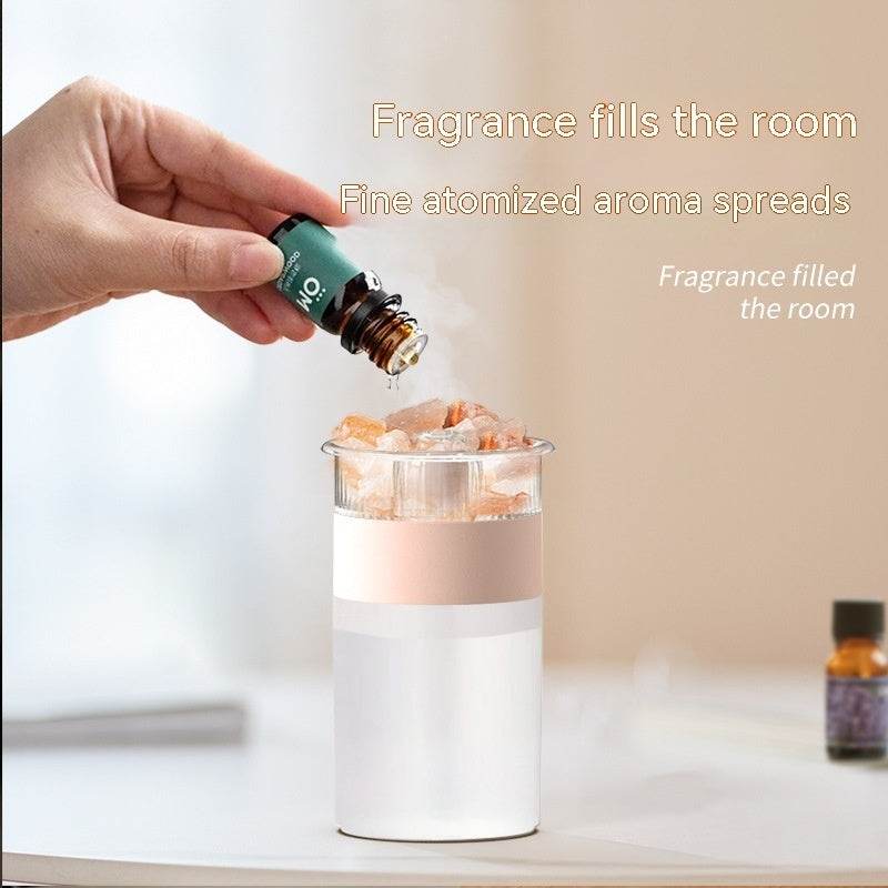 USB Aromatherapy Diffuser with Himalayan Salt Night Light - Sleep Galleria