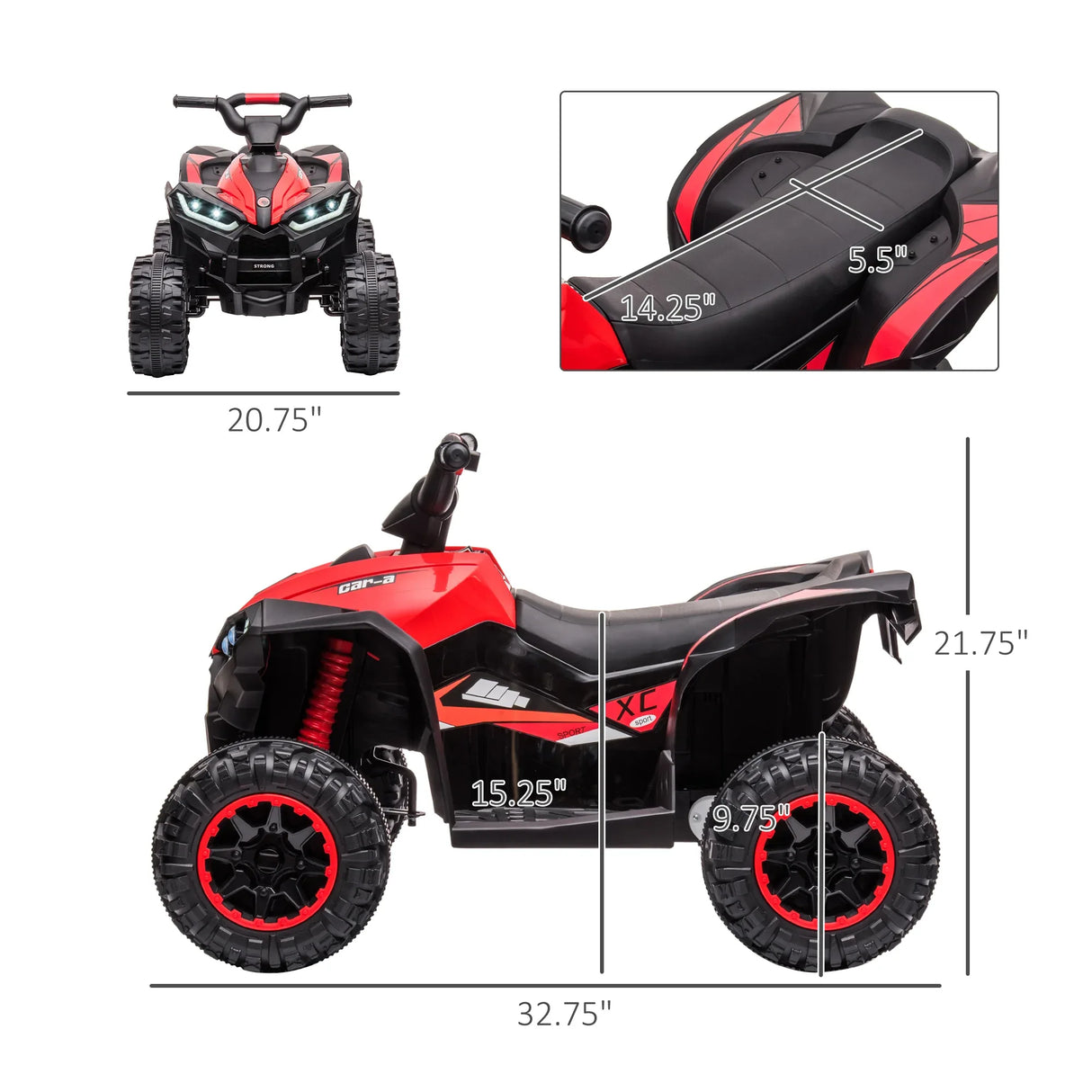 12V Electric Kids Ride-On ATV With Sound And Headlights - Omega Lifestyles