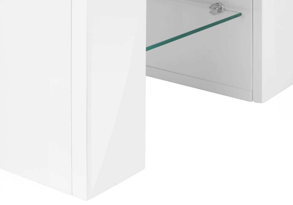 Modern Glossy White MDF TV Stand Console - Sleep Galleria