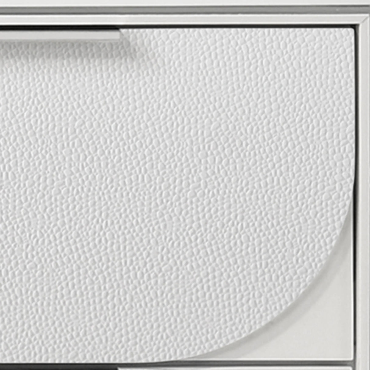 Queen White Boucle Storage Bed Frame With LED Lighting - Omega Lifestyles