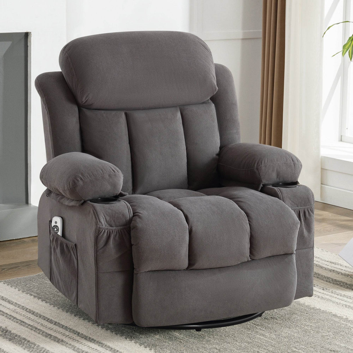 Soft Velvet Manual Swinging Massage Recliner Chair - Omega Lifestyles