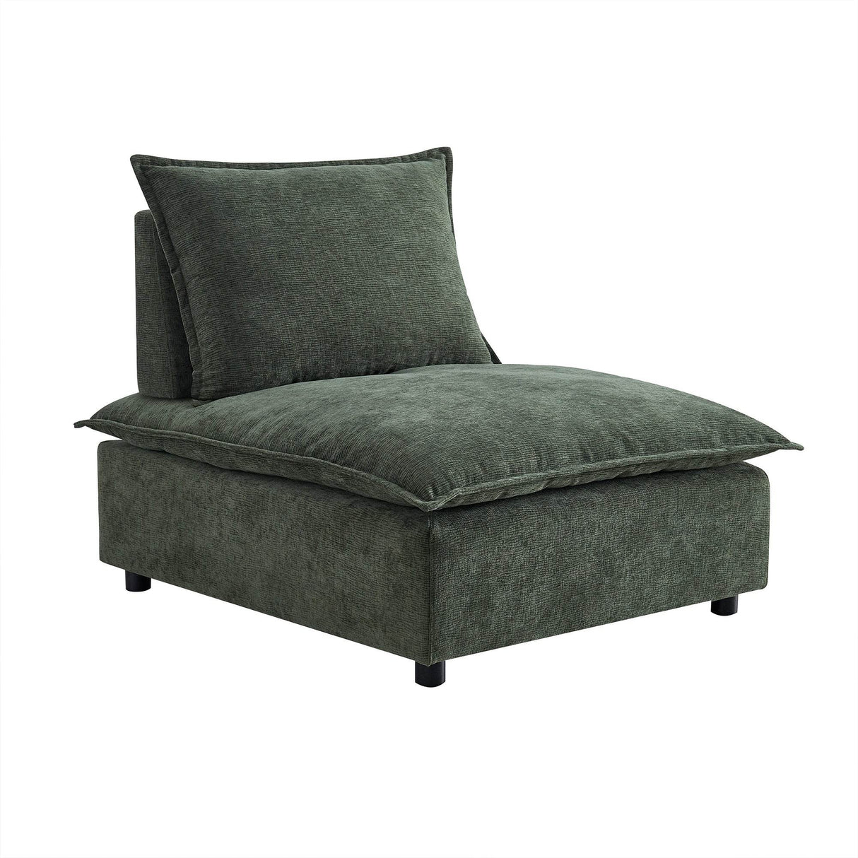 Medium-Soft Chenille Upholstered Armless Accent Chair - Omega Lifestyles