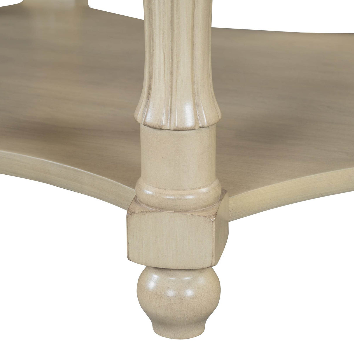 Vintage Oval Coffee Table With Drawer And Storage Shelf - Sleep Galleria