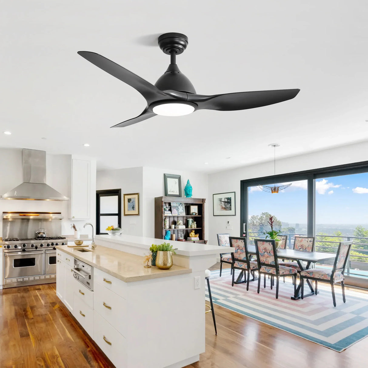 52-Inch Remote Controlled Reversible DC Motor Ceiling Fan - Omega Lifestyles