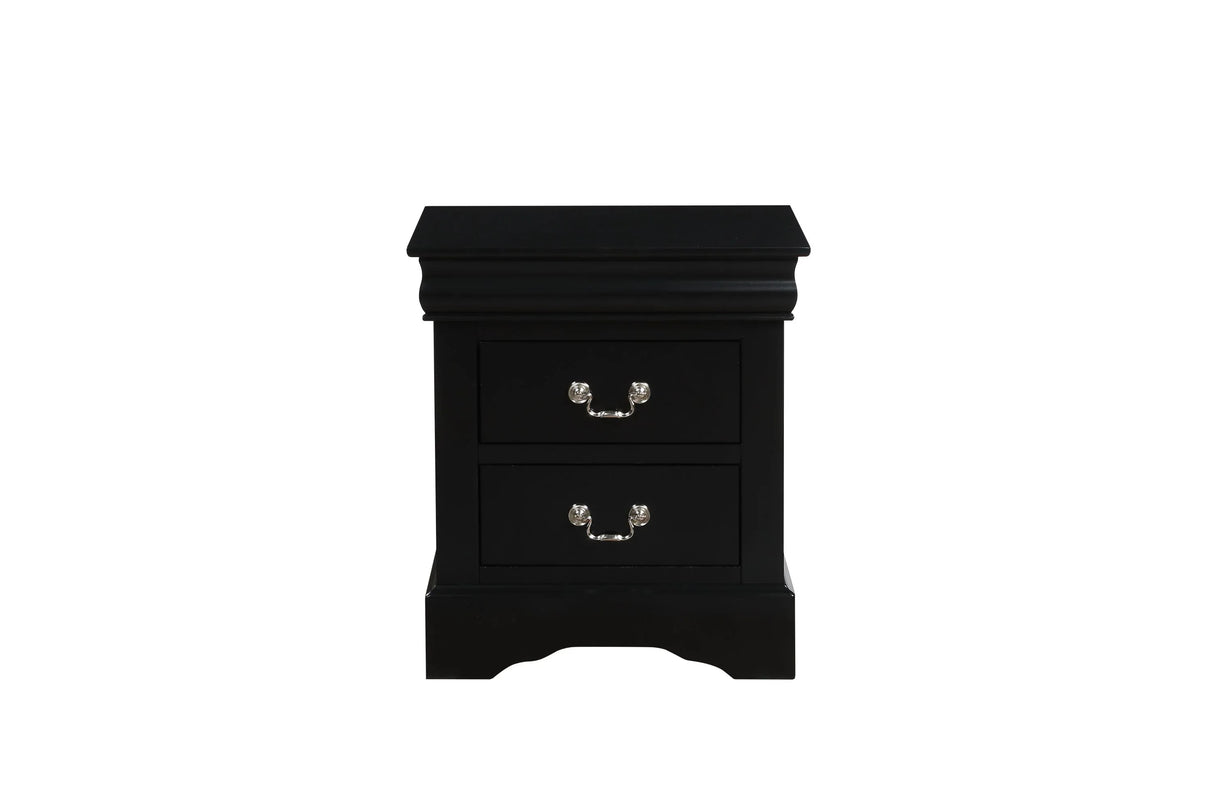 Black Synthetic Wood Modern Philippe III Nightstand - Omega Lifestyles