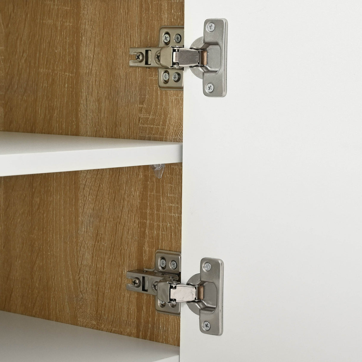 Luxury Fluted White And Gold Wood Grain TV Stand - Sleep Galleria