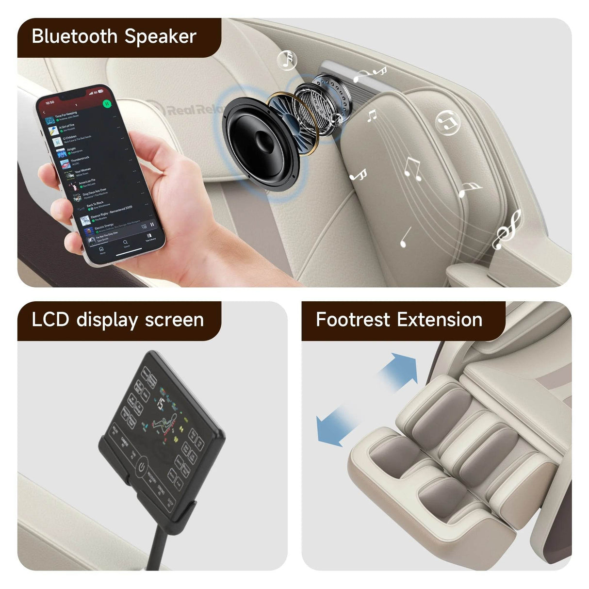 Full Body Massage Chair, Zero Gravity Sl-Track Massage Recliner with Yoga Stretch, Heating and Foot Massage, Brown