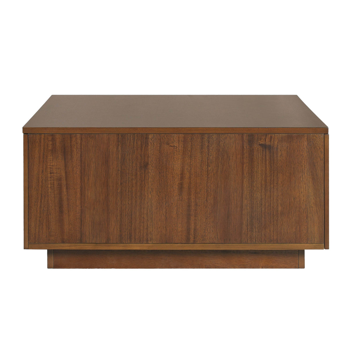 Modern Walnut Square Coffee Table With Four Drawers - Sleep Galleria