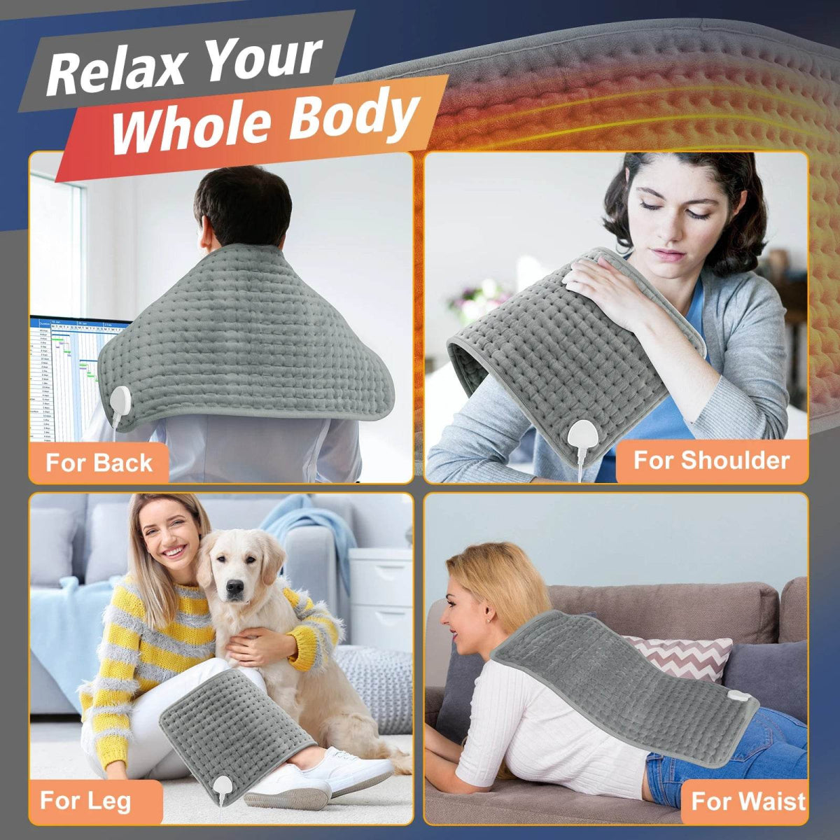 Electric Heated Plush Micro-Plush Heating Pad - Sleep Galleria