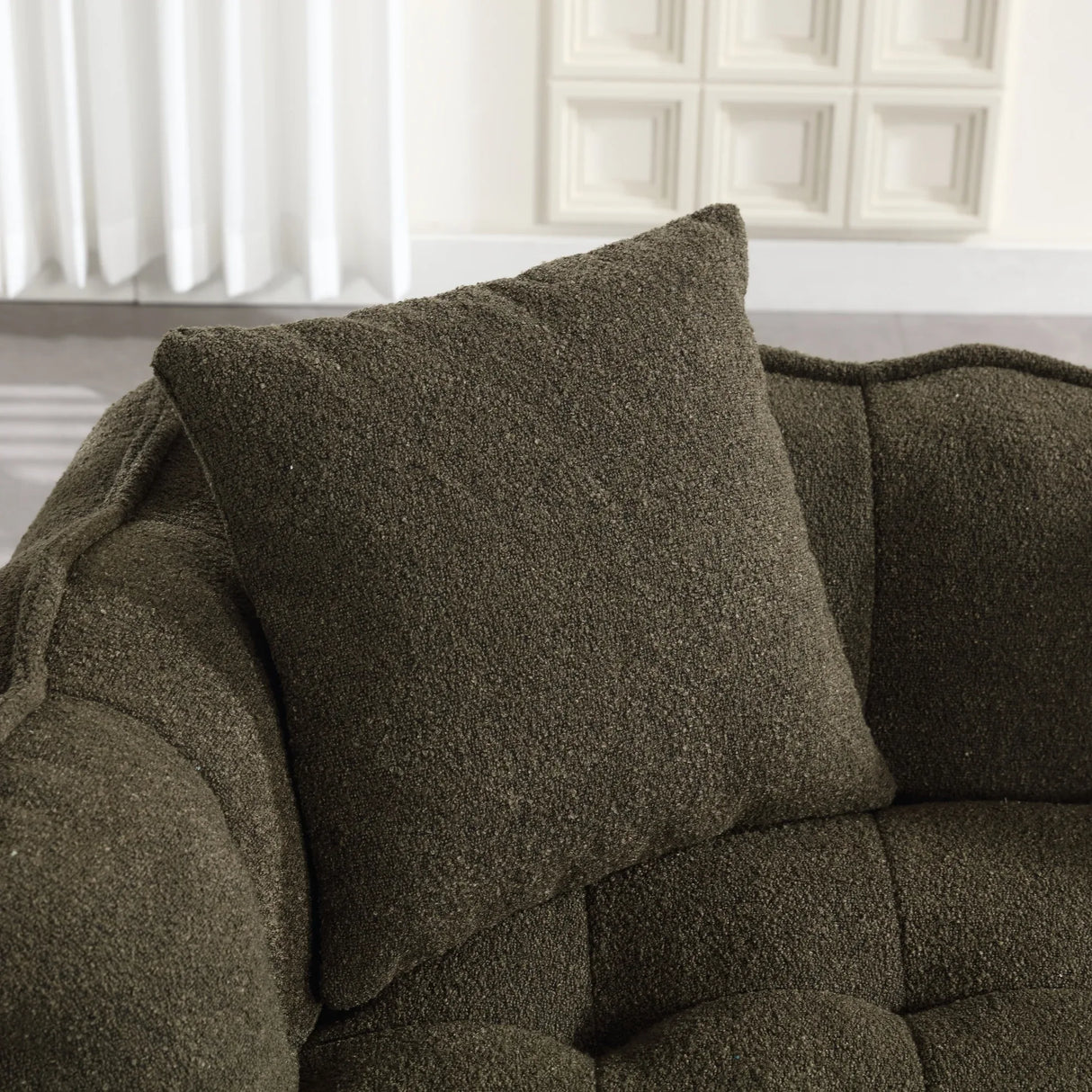 Chenille Twin Cozy Bean Bag Chair With Foam Core - Omega Lifestyles