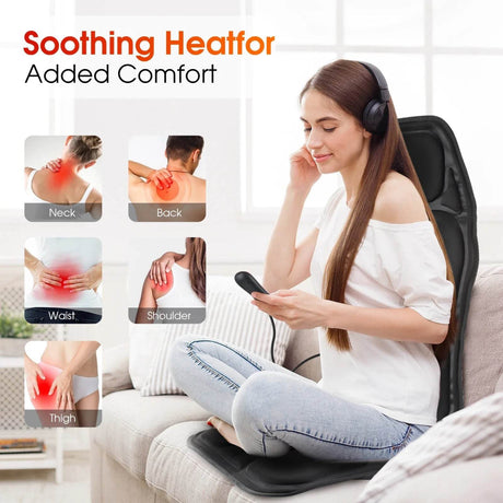 Electric Full-Body Heated Massage Chair Cushion - Sleep Galleria