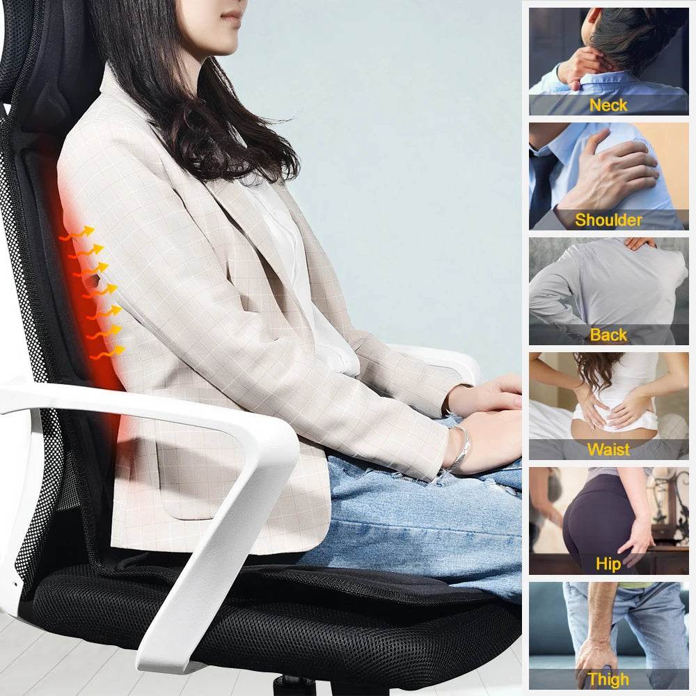 Electric Full-Body Heated Massage Chair Cushion - Sleep Galleria
