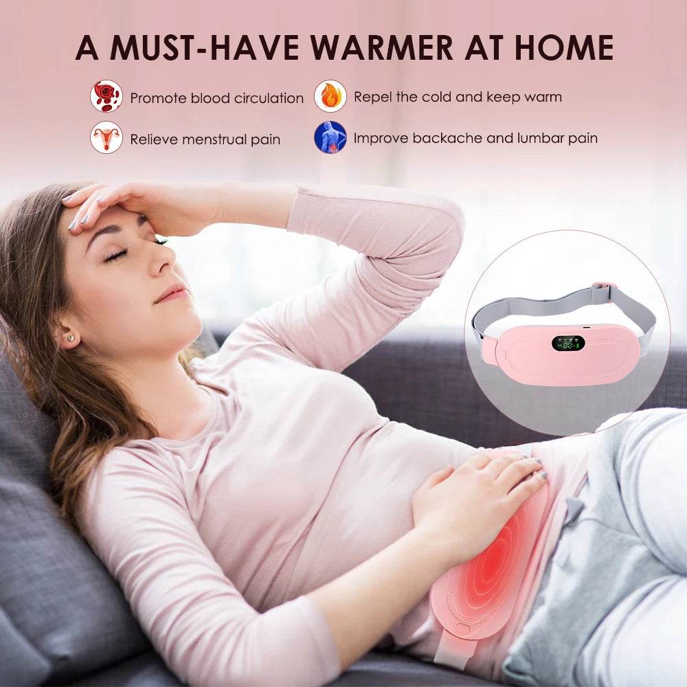 Electric Heating Menstrual Pain Relief Massage Belt - Sleep Galleria