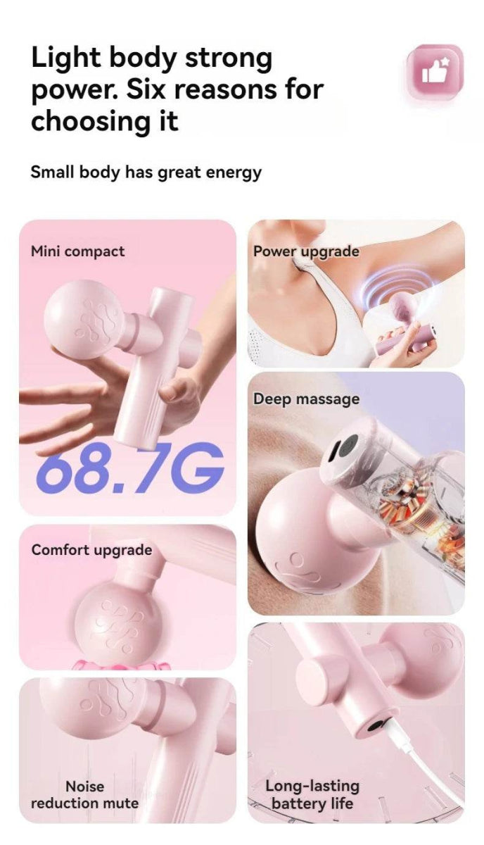 USB Mini Portable Muscle Relaxation Massage Gun Device - Sleep Galleria