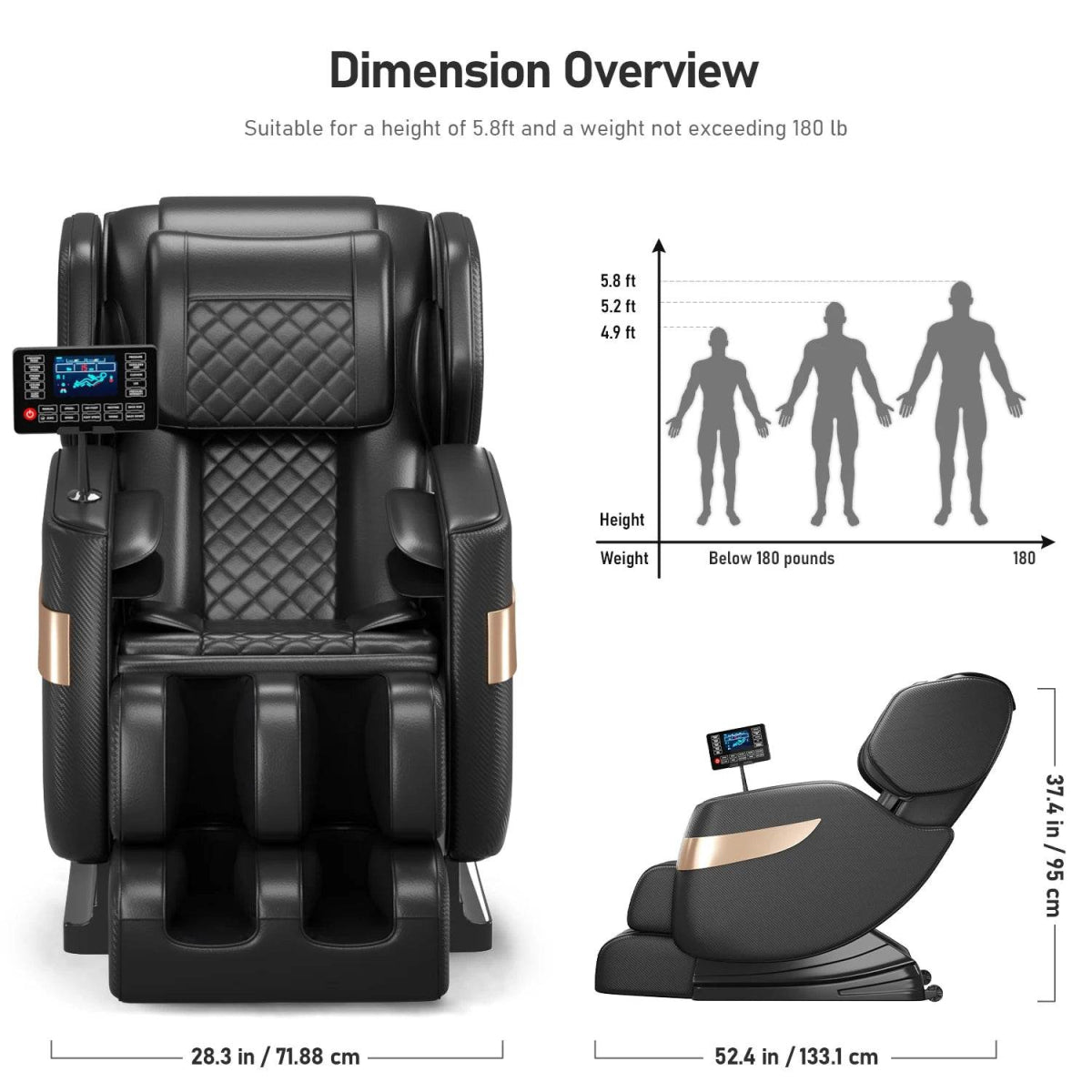 Full Body Zero-Gravity Airbag Heat Therapy Massage Chair - Omega Lifestyles