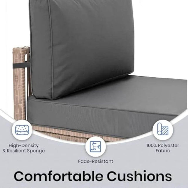 7-Piece All-Weather PE Rattan Outdoor Sectional Set - Omega Lifestyles