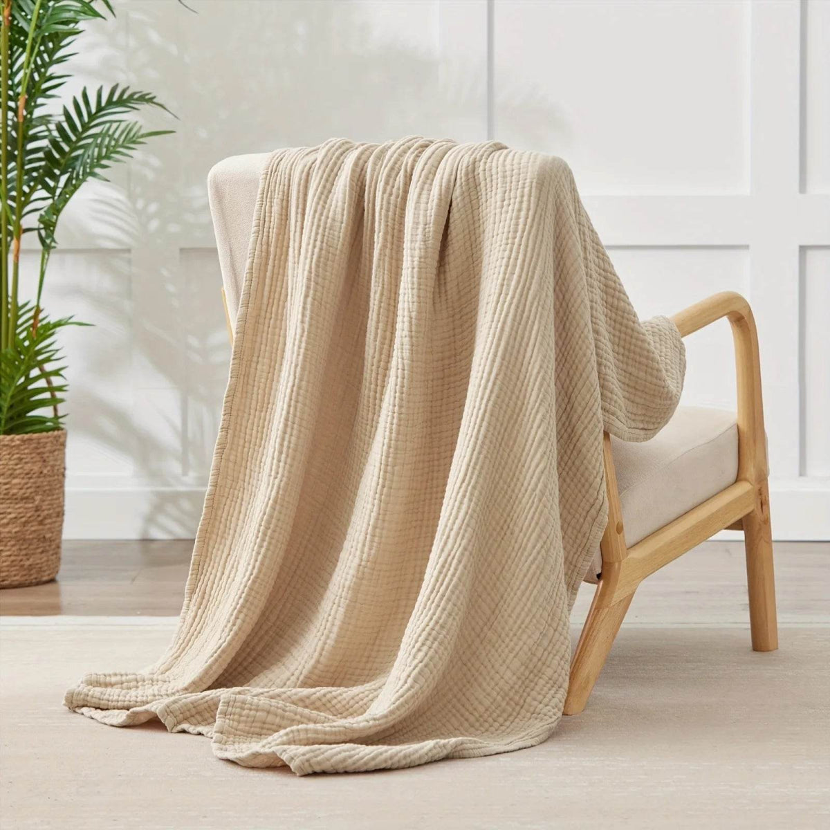 Lightweight Cooling 100 Percent Cotton Muslin Blanket - Sleep Galleria