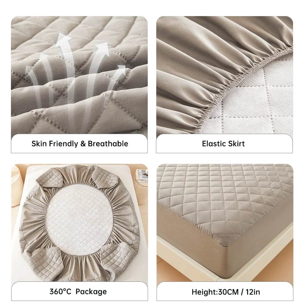 Waterproof Breathable Quilted Mattress Protector Cover - Sleep Galleria