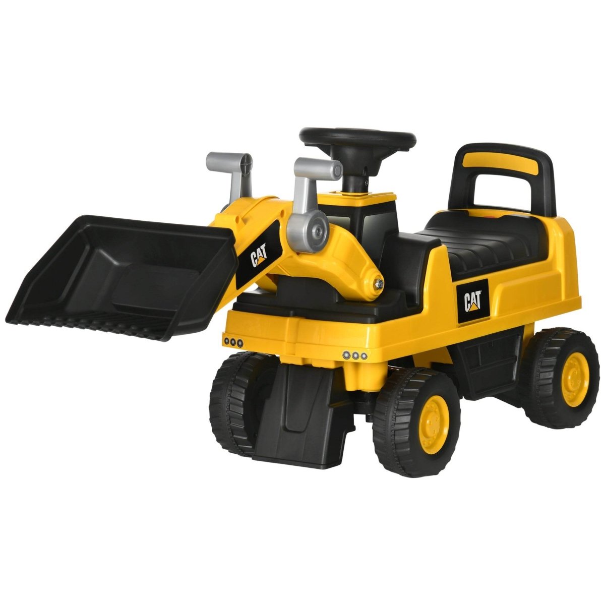 CAT Licensed Ride On Excavator Toy With Manual Shovel - Aosom - Omega Lifestyles