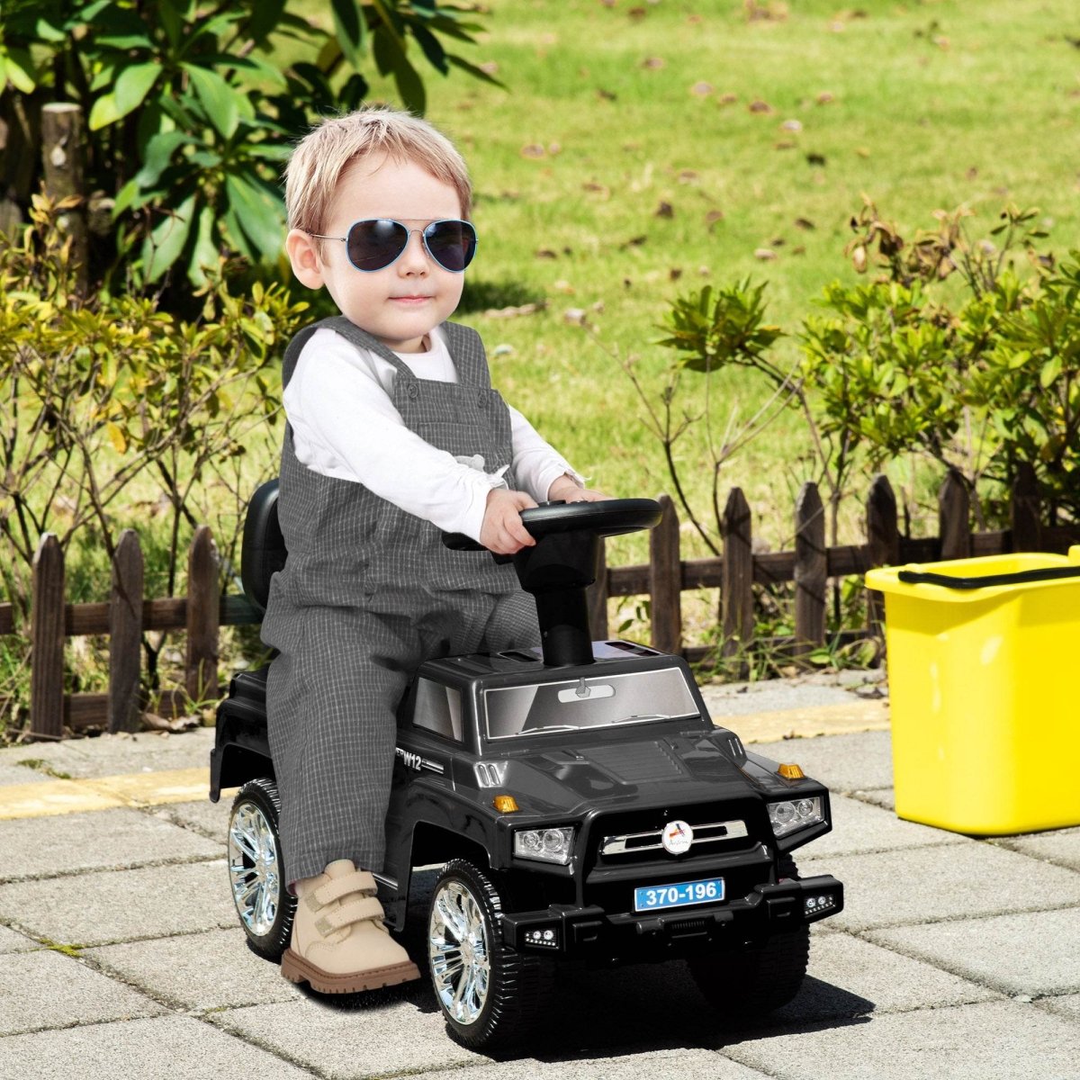 Toddler Off - Road Ride On Push Car With Horn And Storage - Aosom - Omega Lifestyles