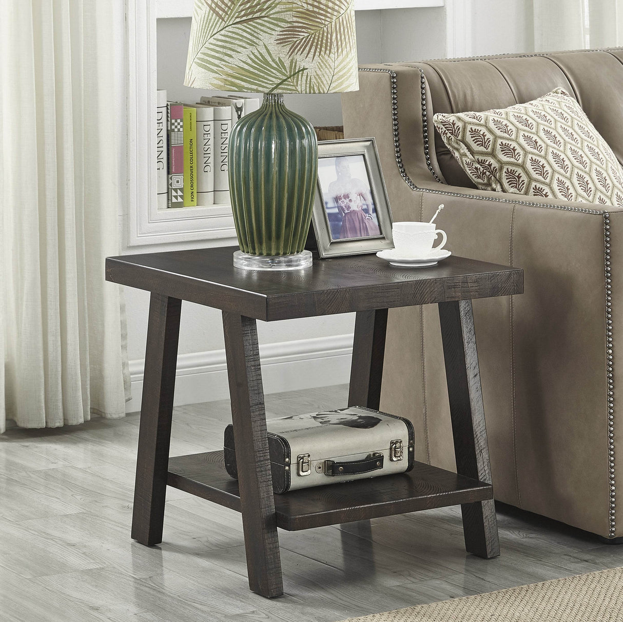 3-Piece Contemporary Wood Shelf Coffee Table Set - Sleep Galleria