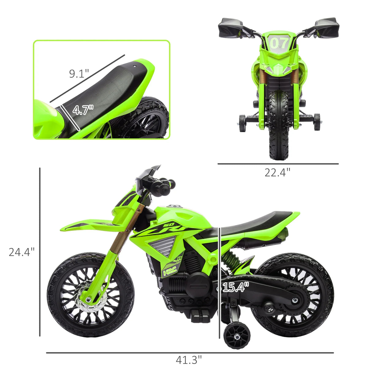 6V Kids Electric Motorcycle With Training Wheels And Sound - Omega Lifestyles