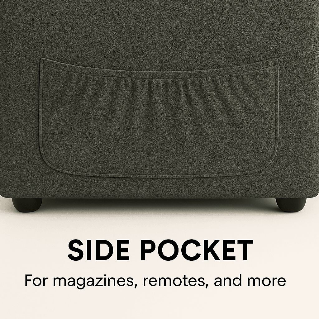 Dark Gray Bunny-Ear Dual-Use Pet Furniture Armchair - Omega Lifestyles