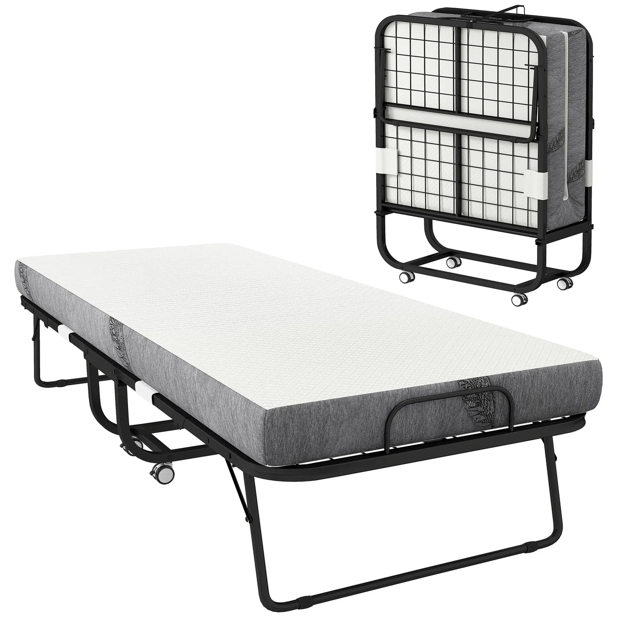 Single Soft 5-Inch Memory Foam Portable Folding Bed - Omega Lifestyles