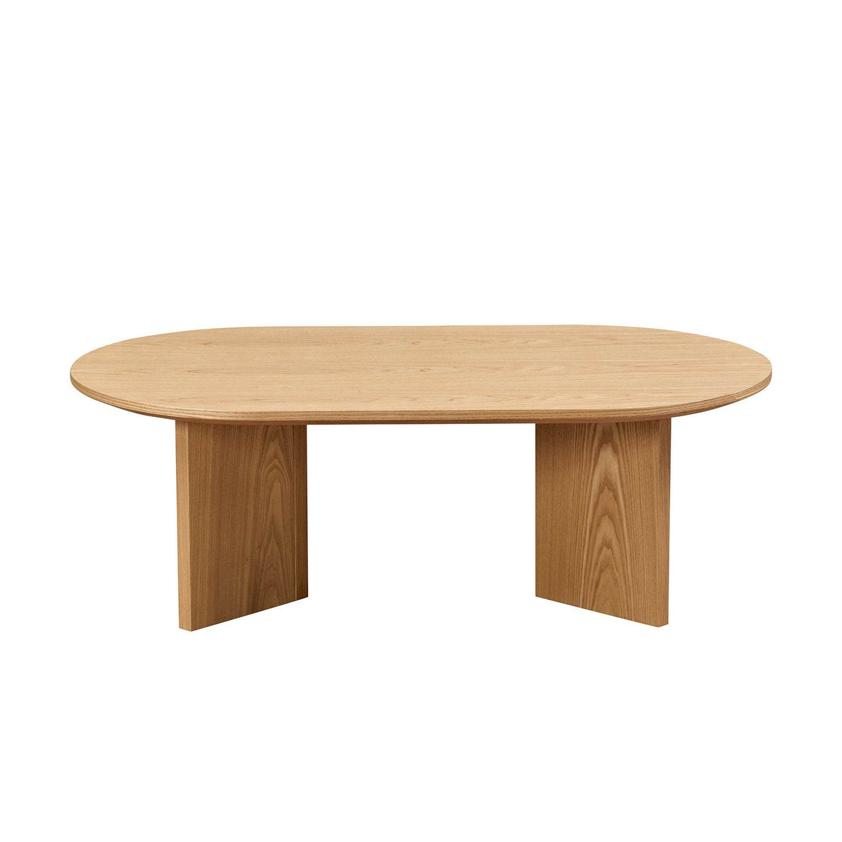 Modern Compact Oak MDF Pedestal Coffee Table - Sleep Galleria