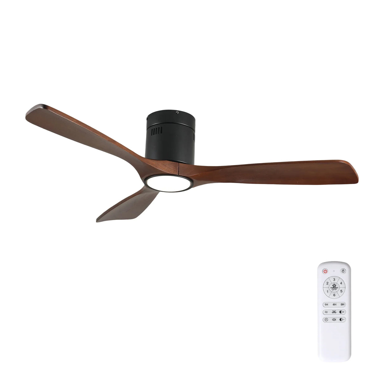 52-Inch LED Lighted Ceiling Fan With Remote Control - Omega Lifestyles